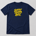 sorry-tampa navy tee with smaller chest print